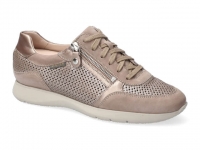 Chaussure mephisto velcro modele molly perf taupe clair